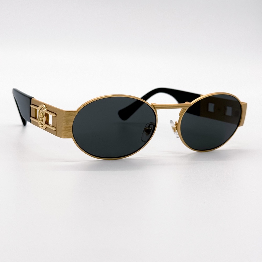 NEW VERSACE VE2264 1002/87 UNISEX VERSACE OVAL DECO SUNGLASSES VE2264 10287